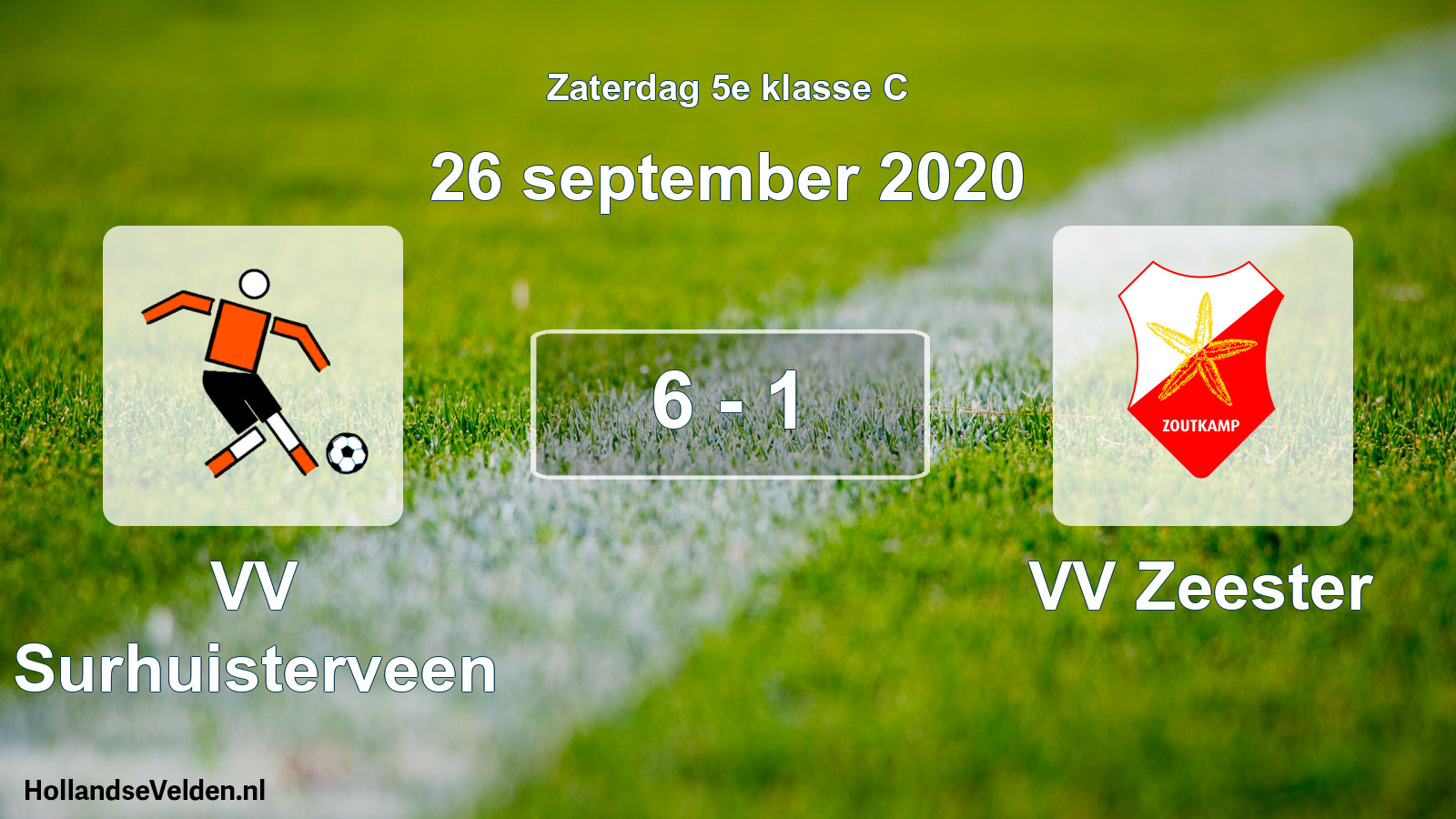 Total number of matches played: VV Surhuisterveen - VV Zeester 6 - 1 (26 September 2020)