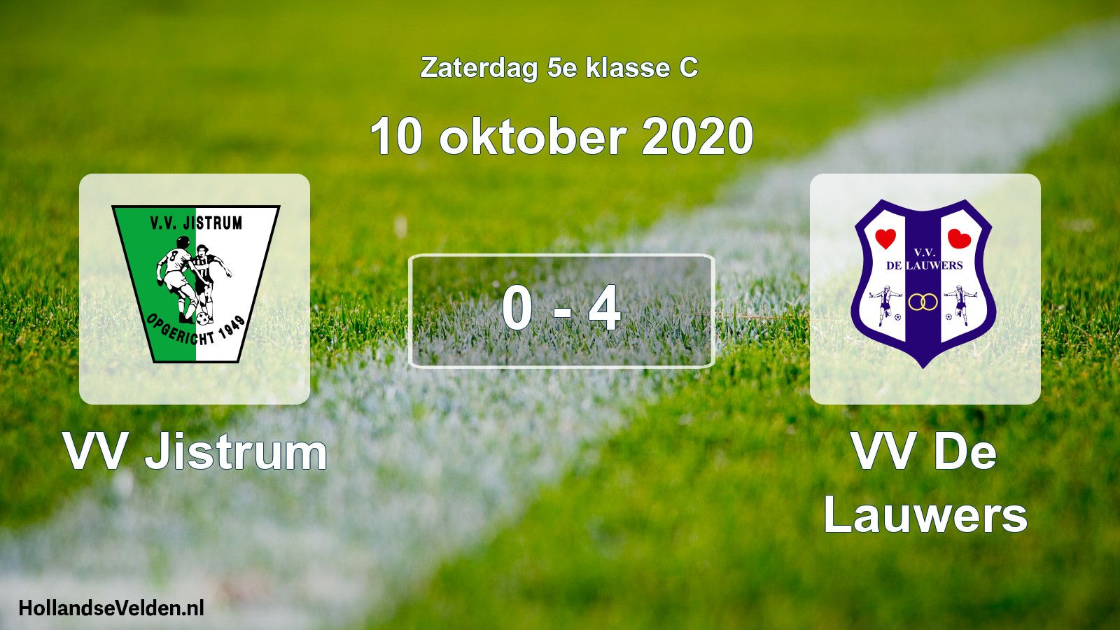 Total number of matches played: VV Jistrum - VV De Lauwers 0 - 4 (10 October 2020)