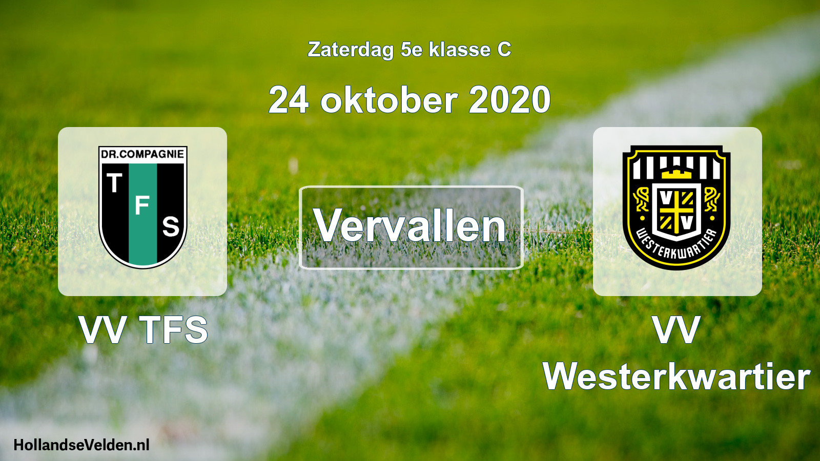 Scheduled Match: VV TFS - VV Westerkwartier (24 October 2020)