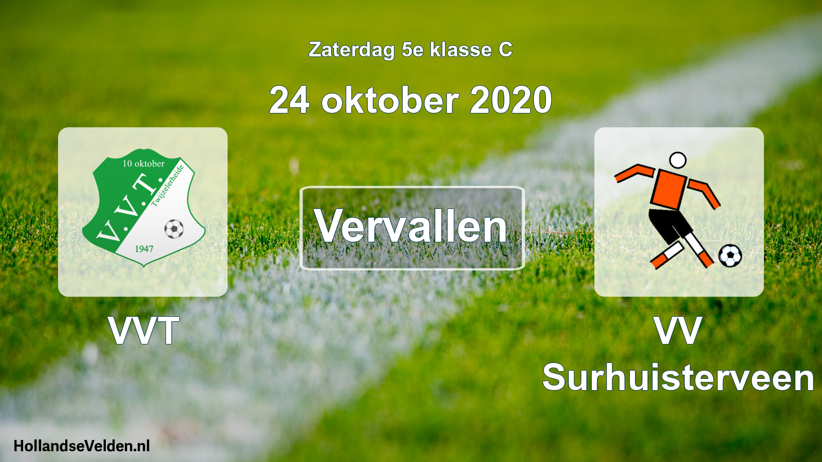 Scheduled Match: VVT - VV Surhuisterveen (24 October 2020)