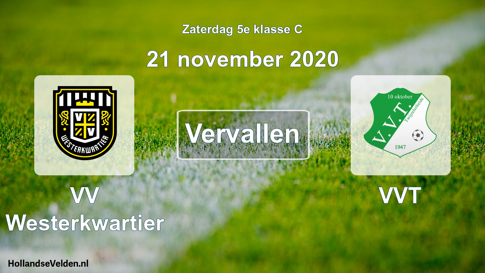 Scheduled Match: VV Westerkwartier - VVT (21 November 2020)