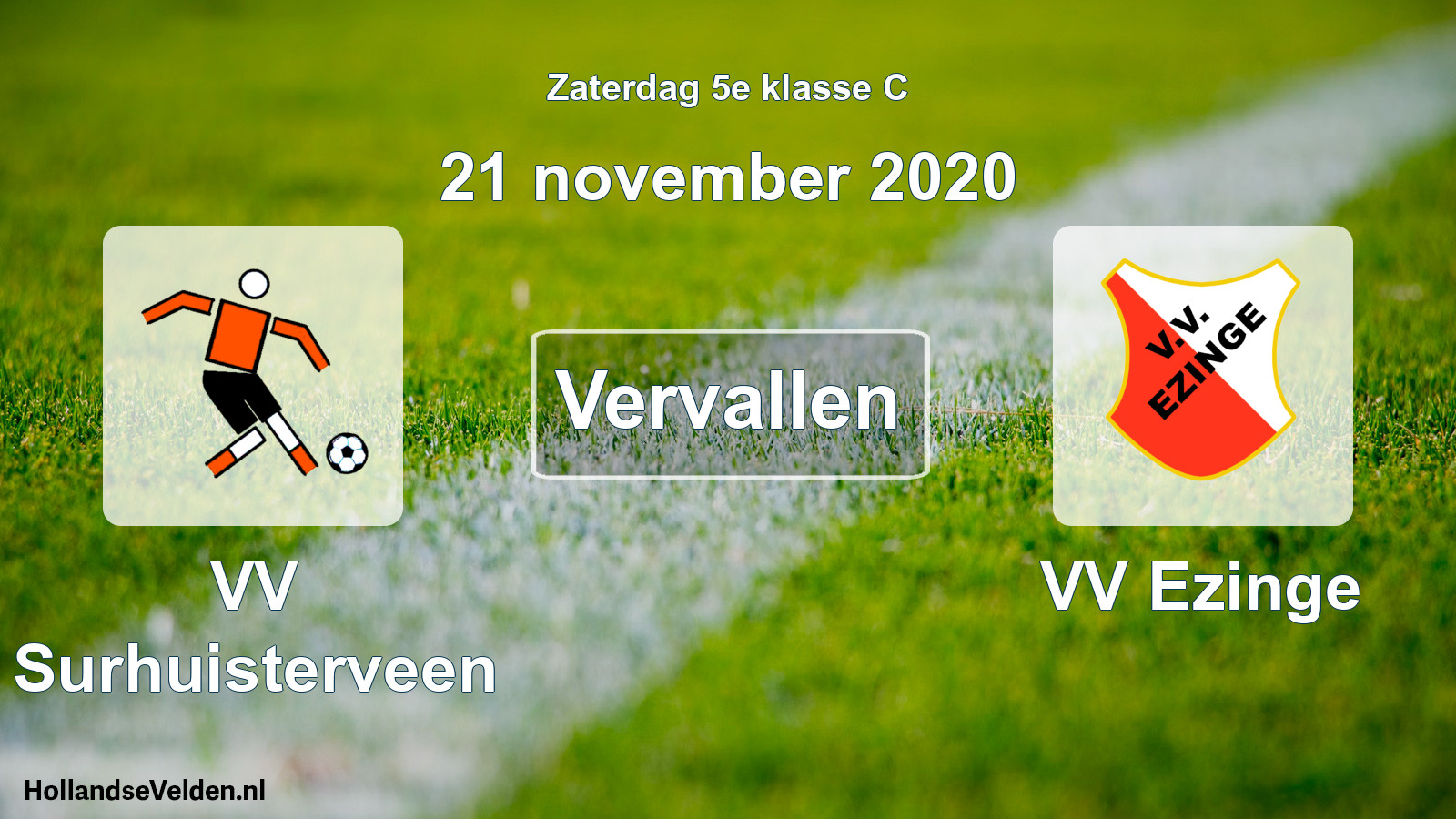 Scheduled Match: VV Surhuisterveen - VV Ezinge (21 November 2020)