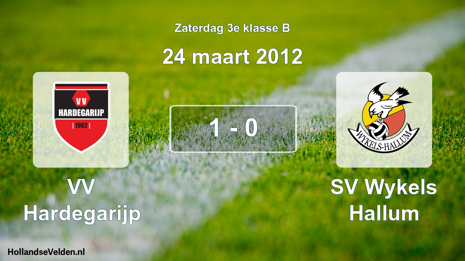 Total number of matches played: VV Hardegarijp - SV Wykels Hallum 1 - 0 (24 March 2012)