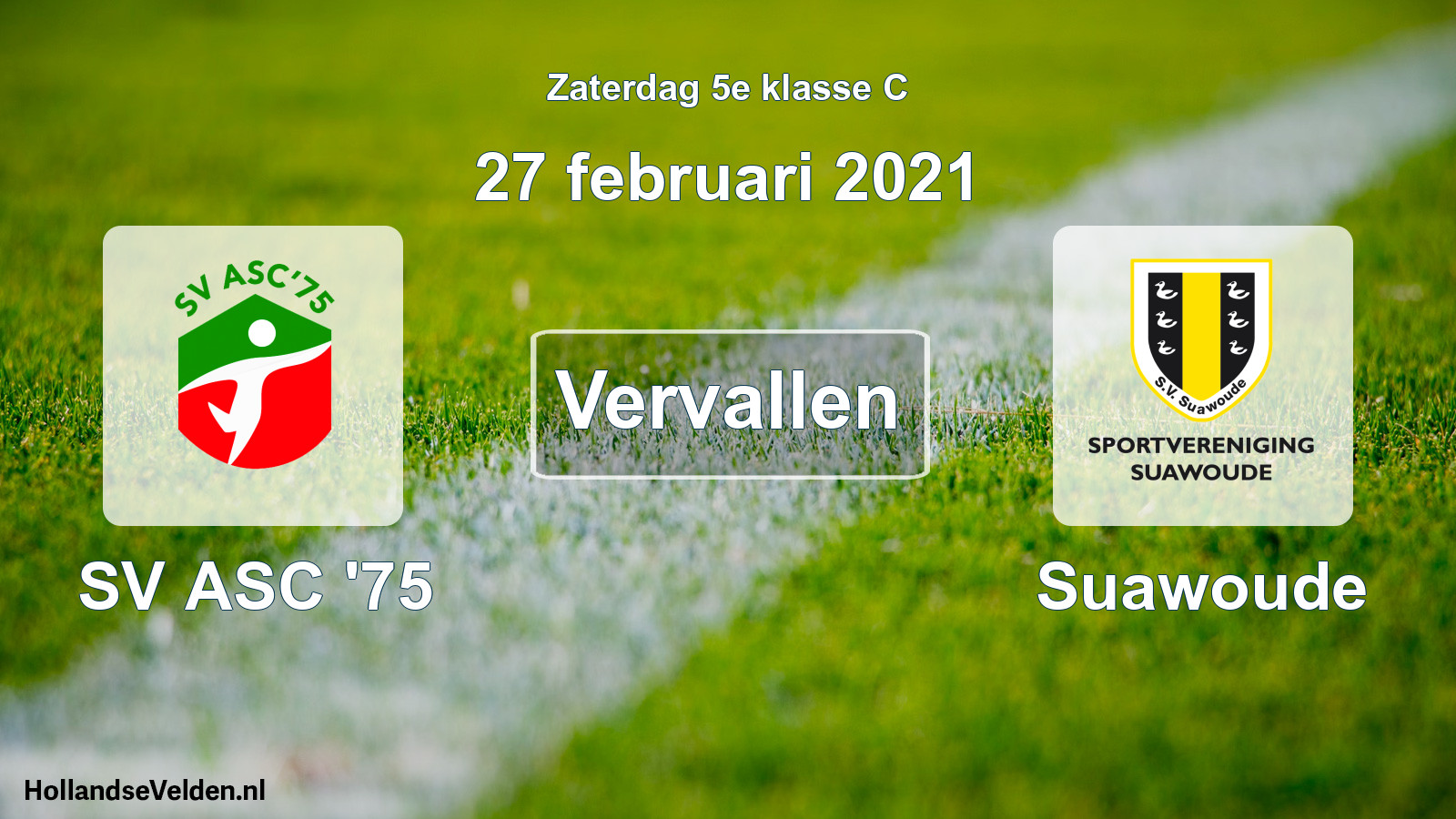 Scheduled Match: ASC '75 - Suawoude (27 February 2021)