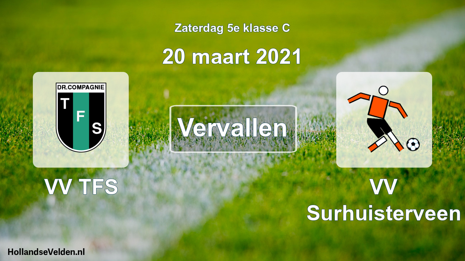 Scheduled Match: VV TFS - VV Surhuisterveen (20 March 2021)