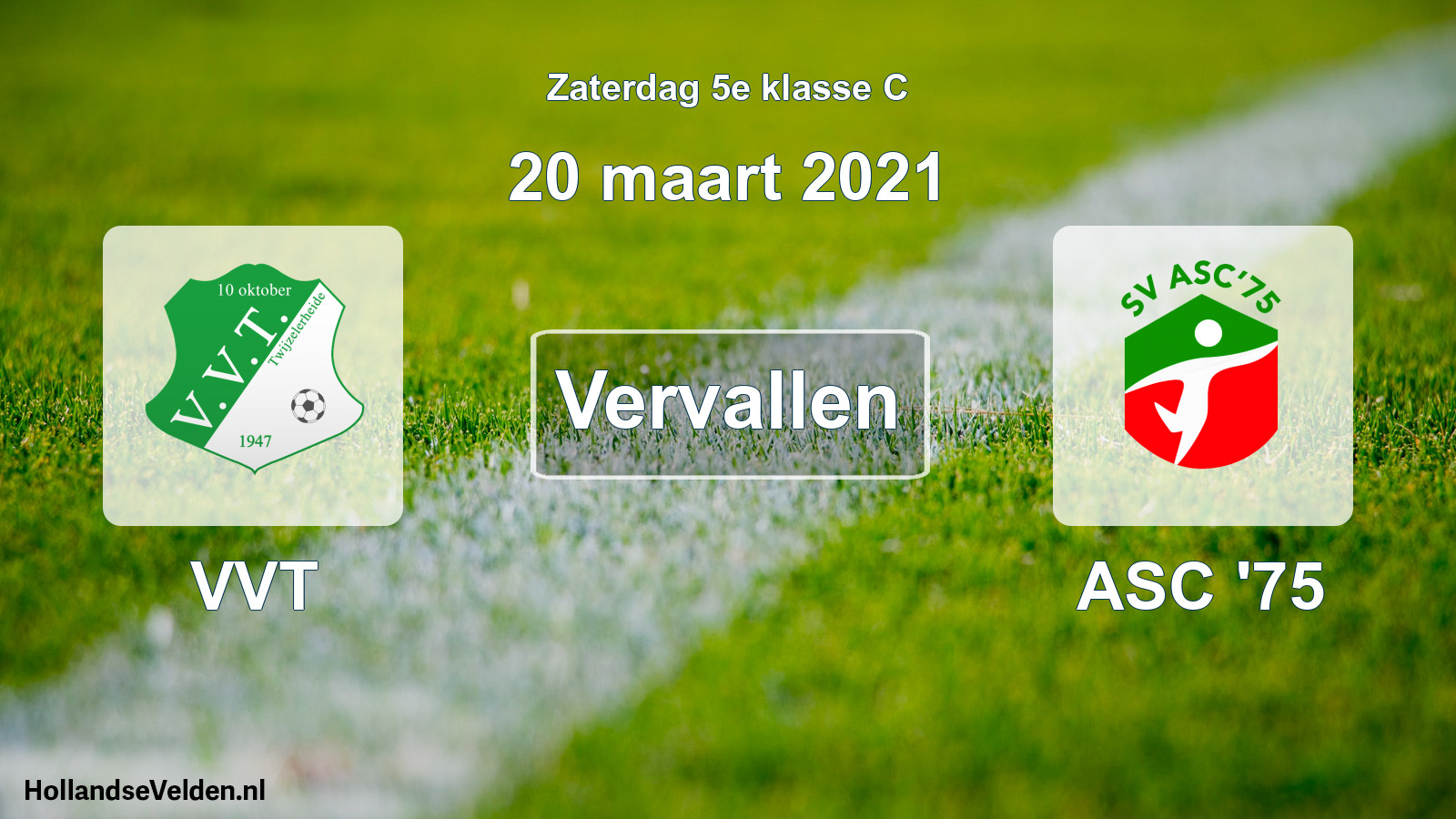 Scheduled Match: VVT - ASC '75 (20 March 2021)