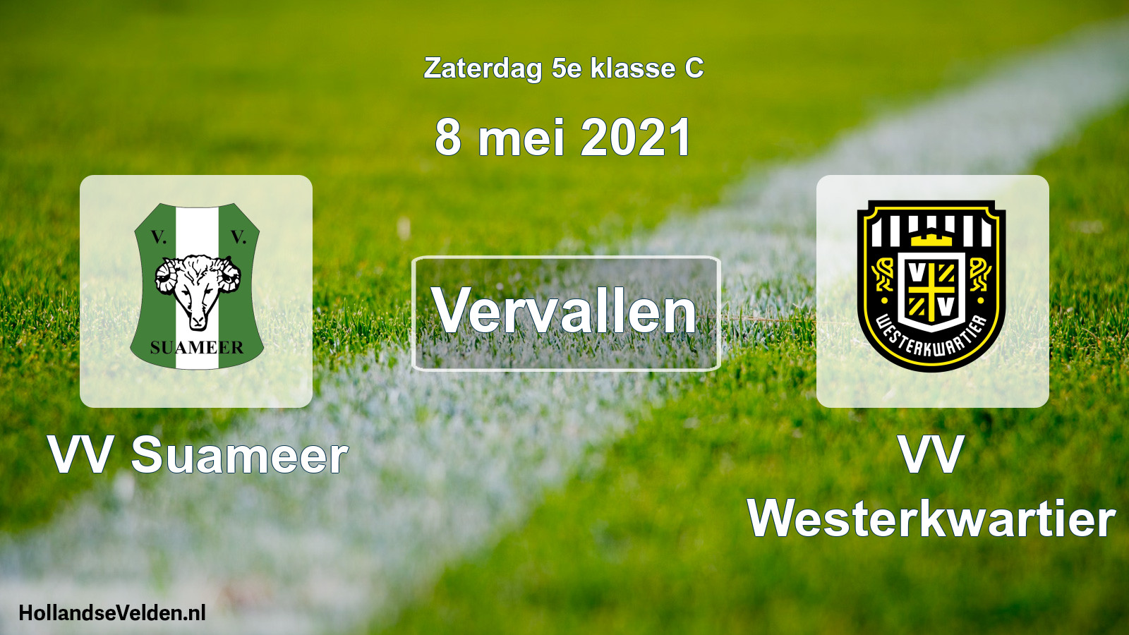 Scheduled Match: VV Suameer - VV Westerkwartier (8 May 2021)