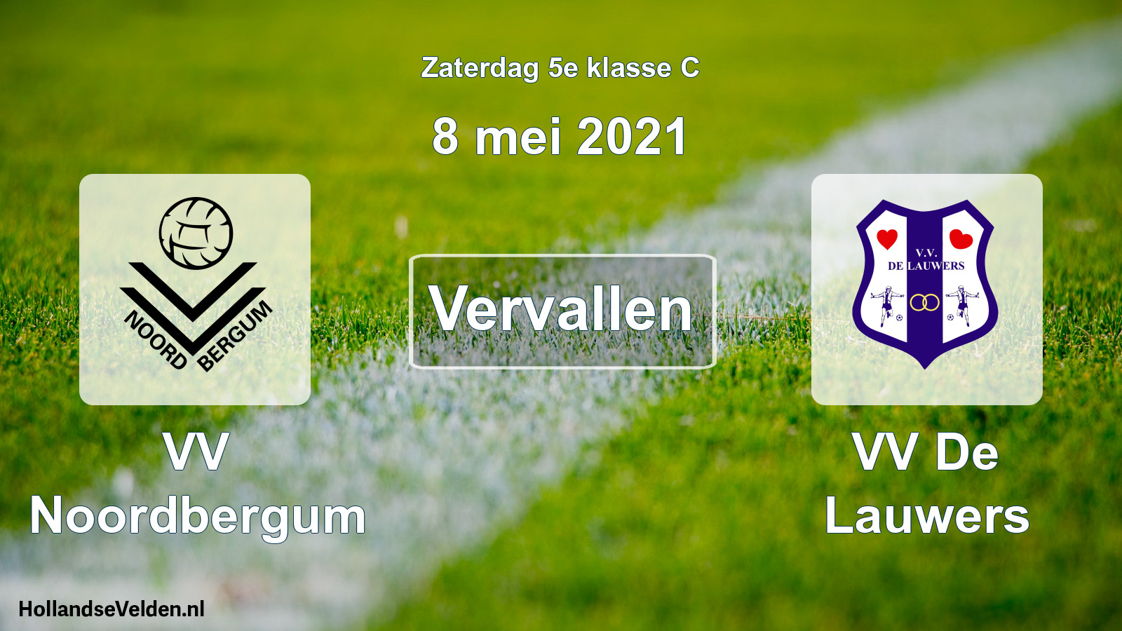 Scheduled Match: VV Noordbergum - VV De Lauwers (8 May 2021)