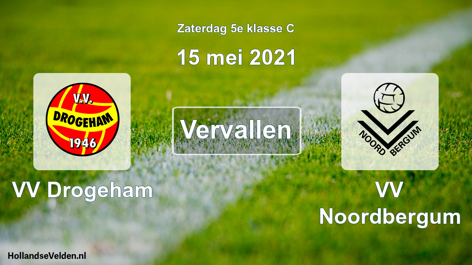 Scheduled Match: VV Drogeham - VV Noordbergum (15 May 2021)