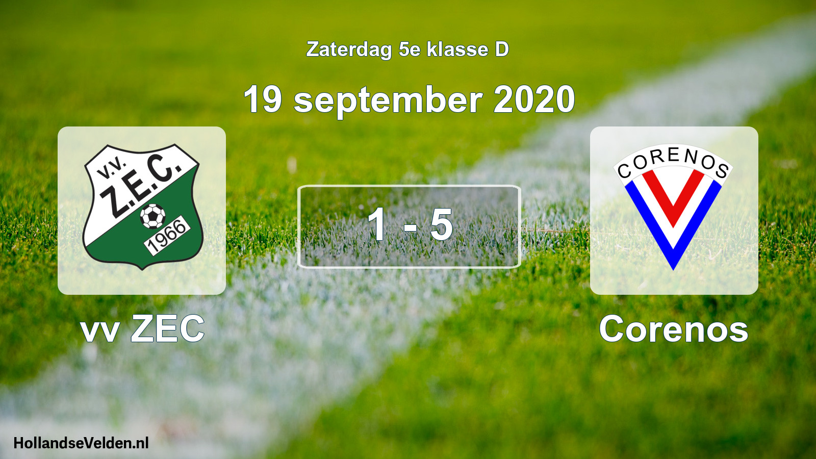 Total number of matches played: vv ZEC - Corenos 1 - 5 (19 September 2020)