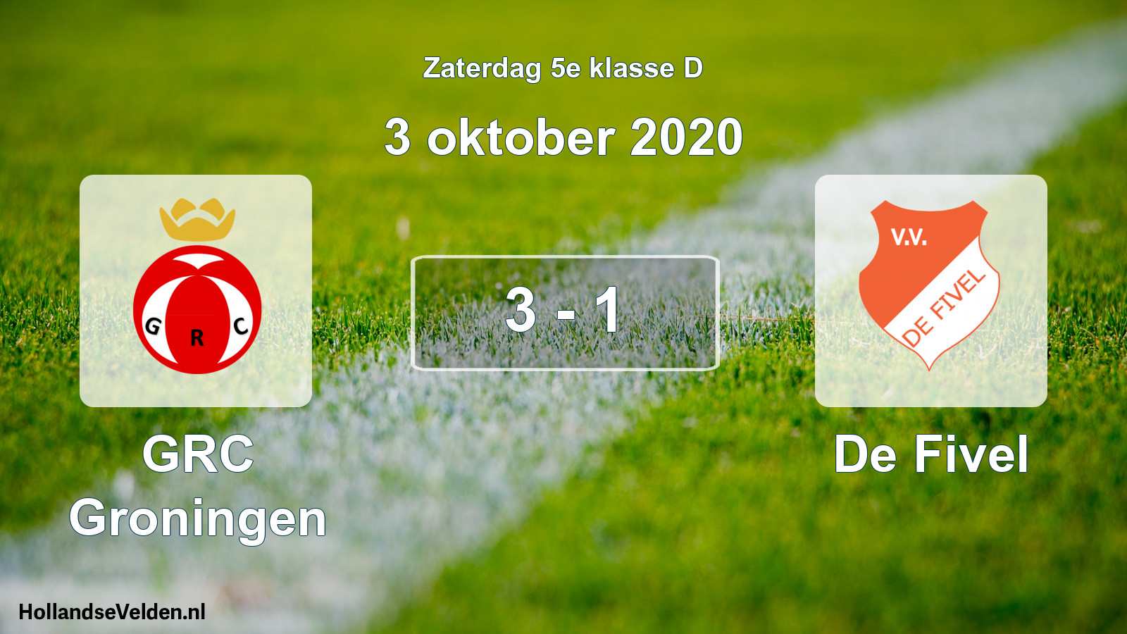 Total number of matches played: GRC Groningen - De Fivel 3 - 1 (3 October 2020)