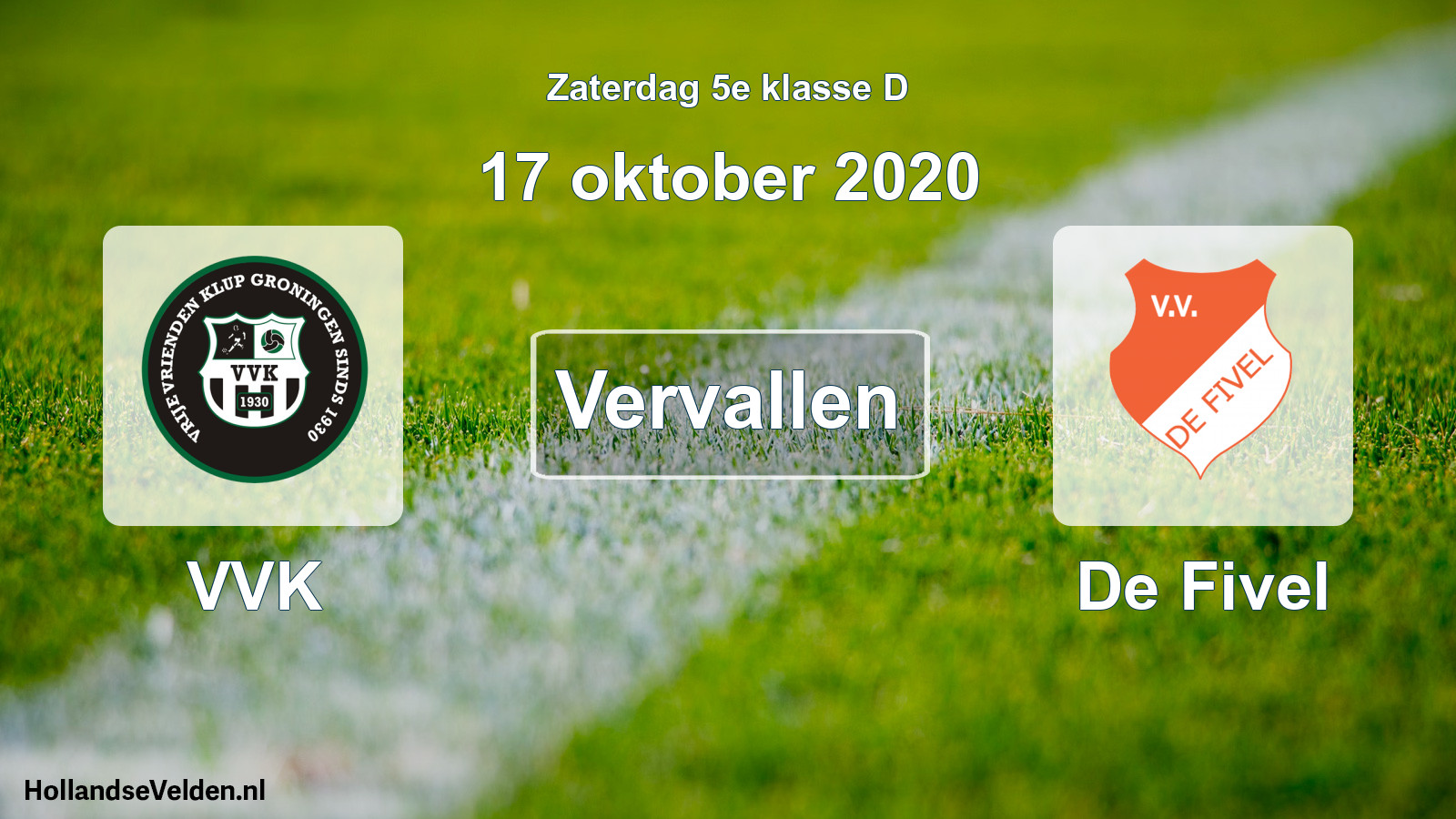 Scheduled Match: VVK - De Fivel (17 October 2020)