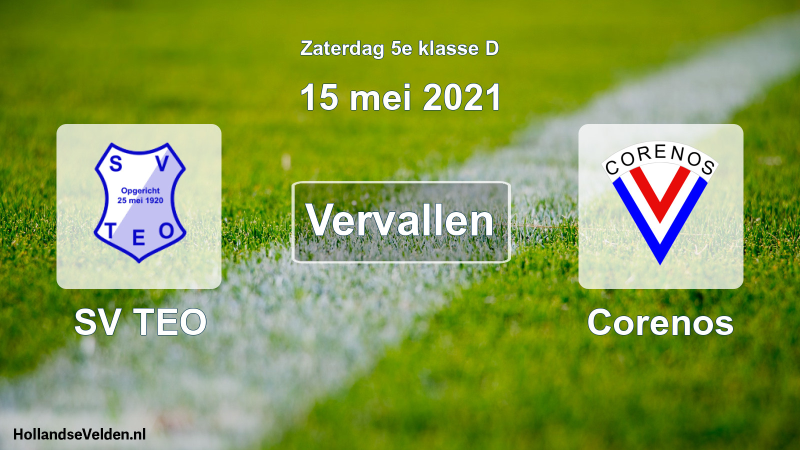 Scheduled Match: SV TEO - Corenos (15 May 2021)