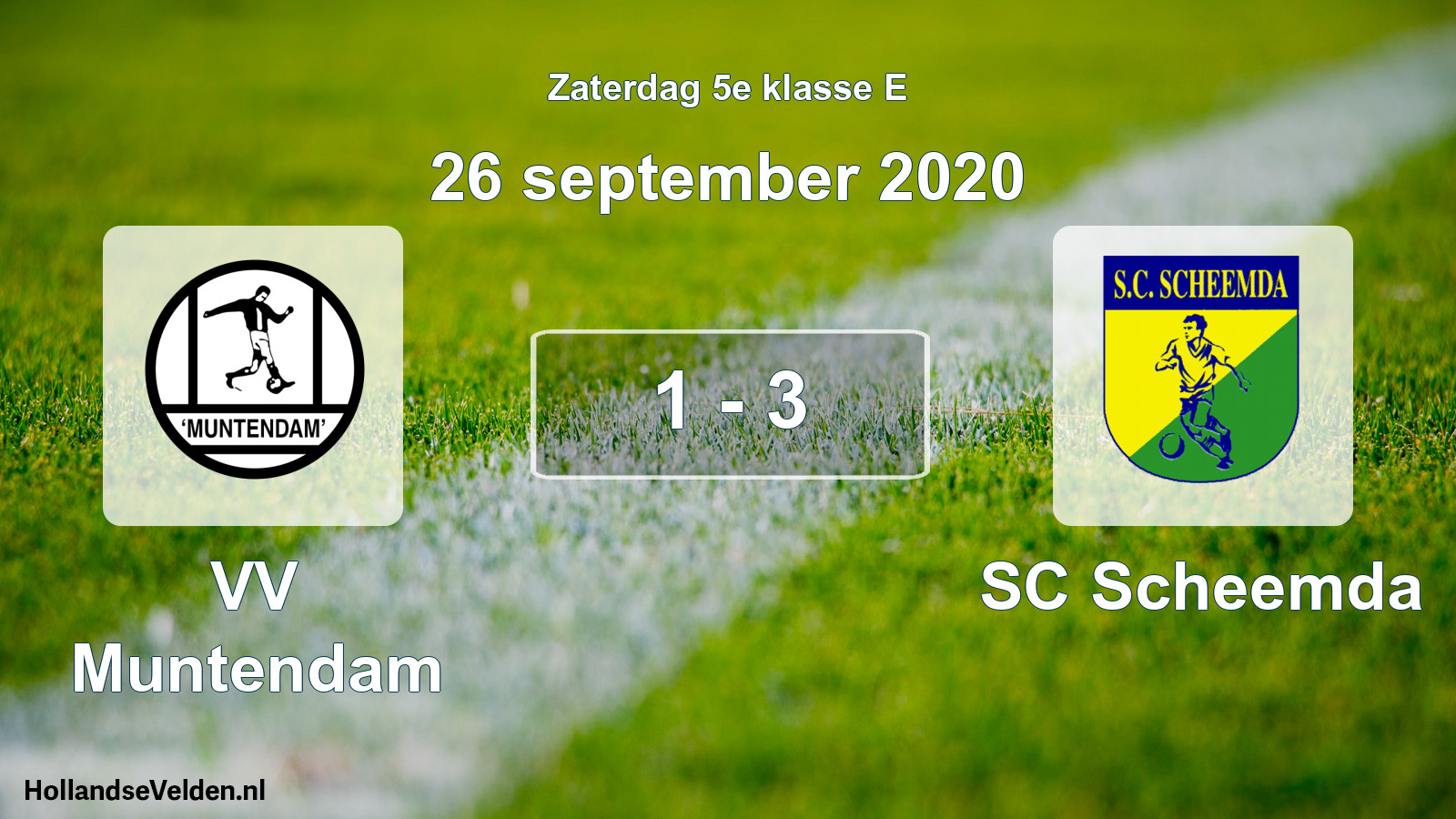 Total number of matches played: VV Muntendam - SC Scheemda 1 - 3 (26 September 2020)