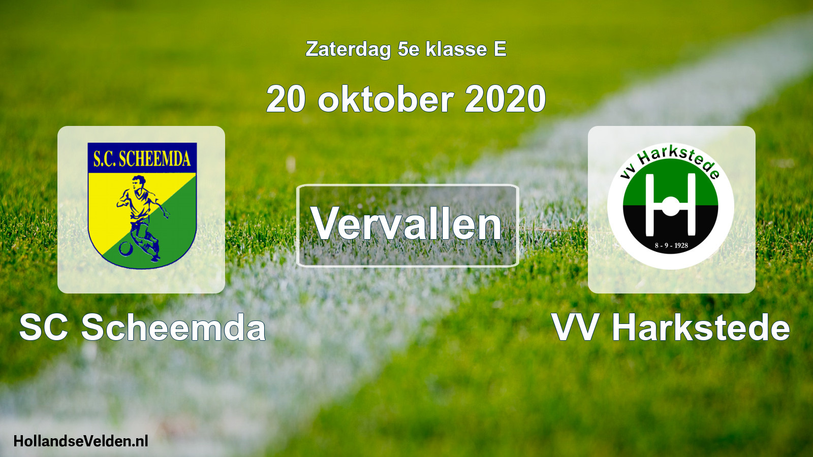 Scheduled Match: SC Scheemda - VV Harkstede (20 October 2020)