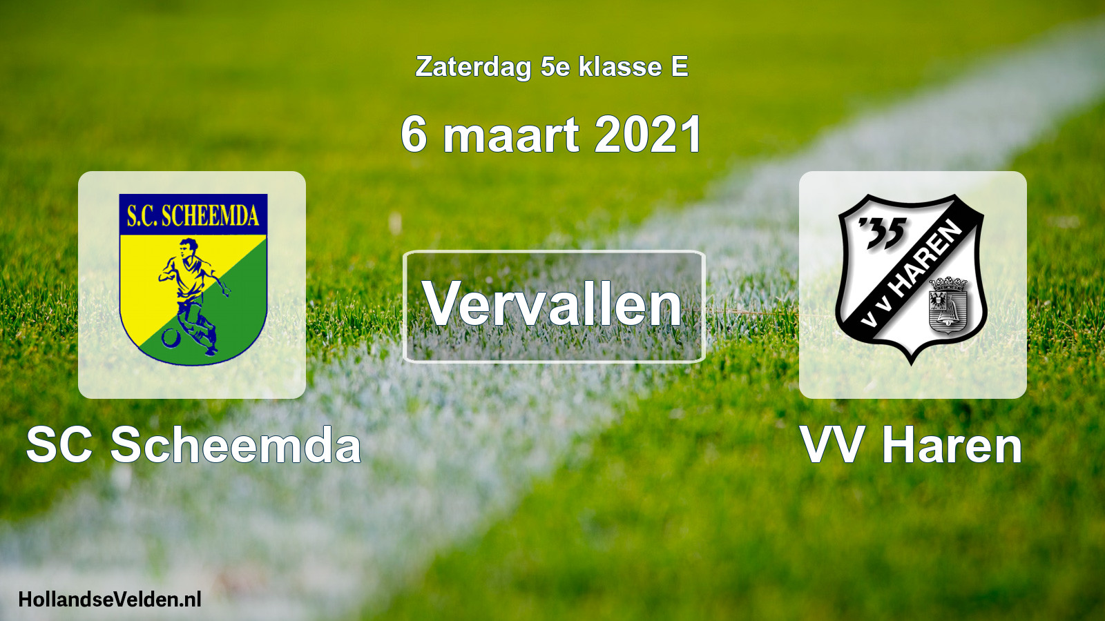 Scheduled Match: SC Scheemda - VV Haren (6 March 2021)