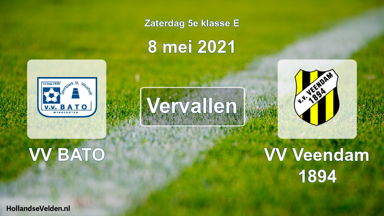 Scheduled Match: VV BATO - VV Veendam 1894 (8 May 2021)
