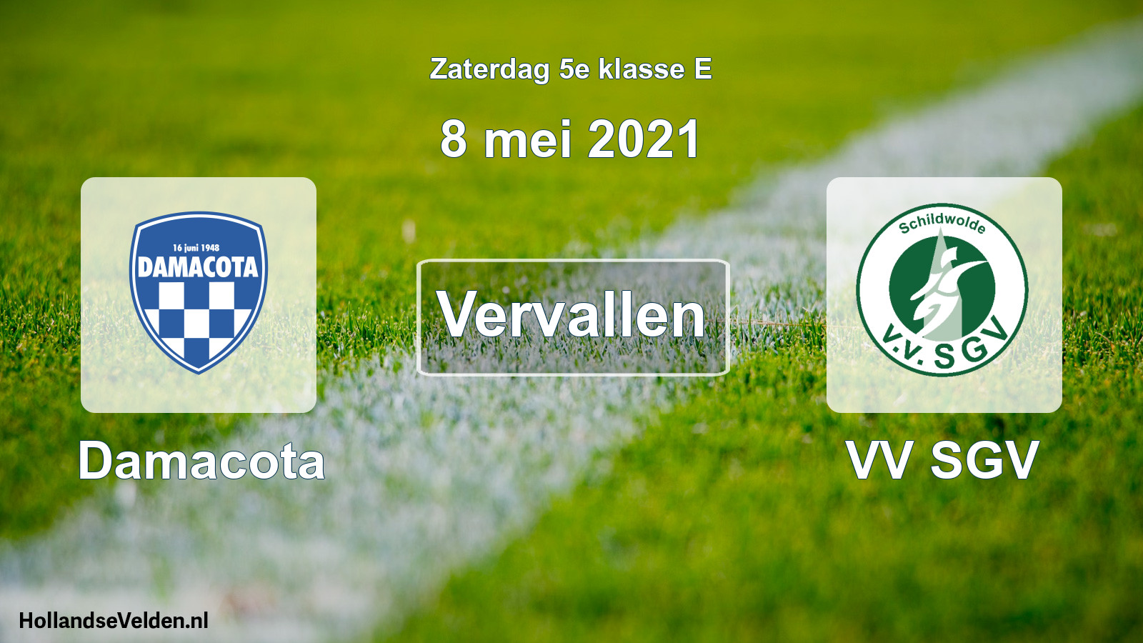 Scheduled Match: Damacota - VV SGV (8 May 2021)