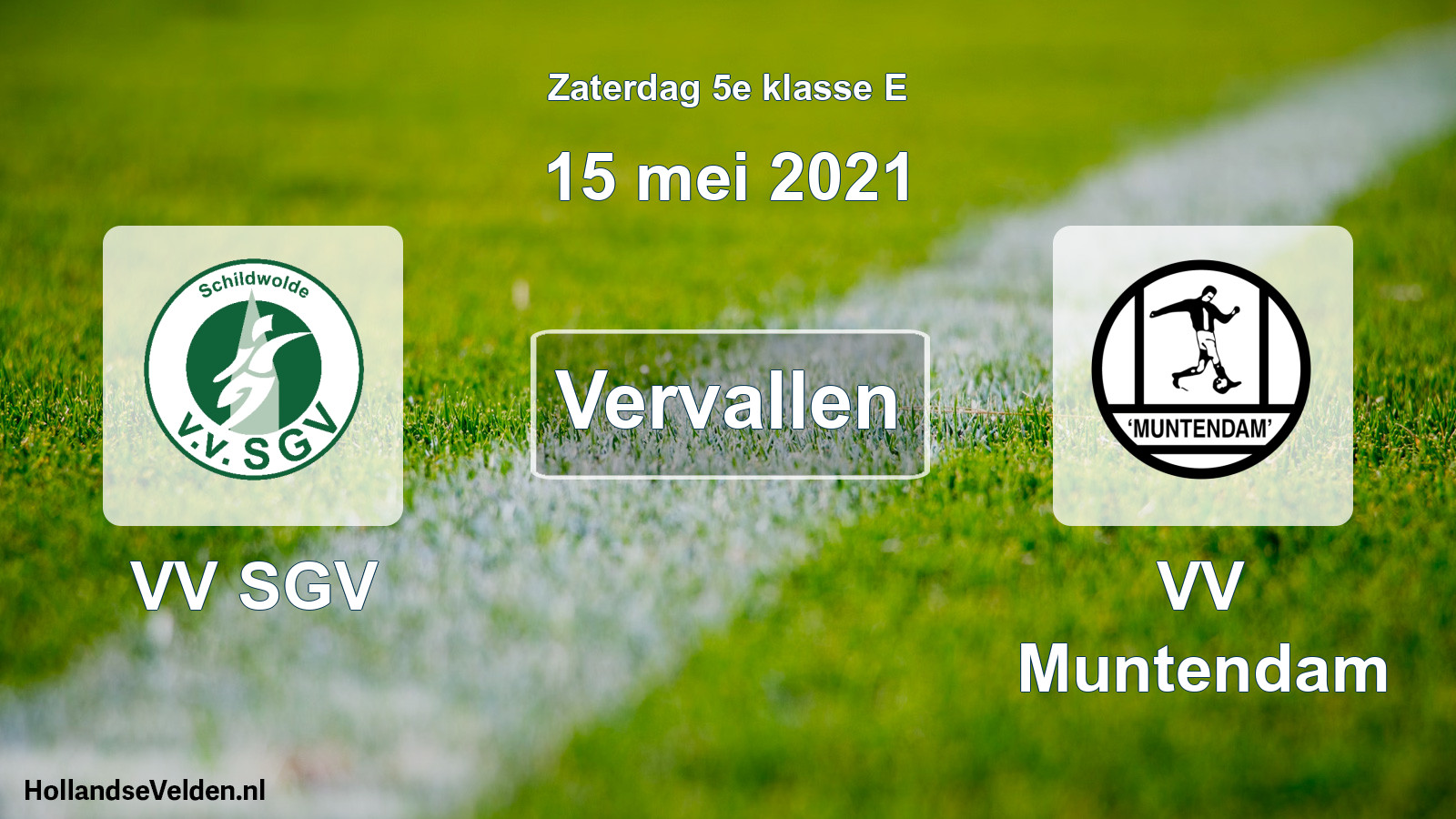 Scheduled Match: VV SGV - VV Muntendam (15 May 2021)