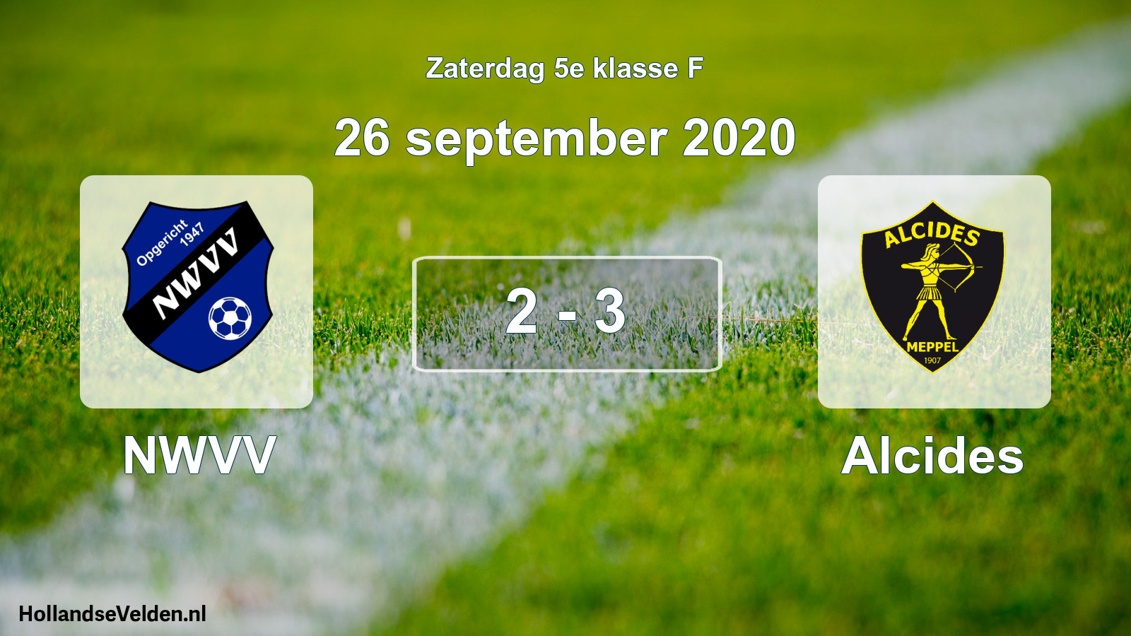Total number of matches played: NWVV - Alcides 2 - 3 (26 September 2020)