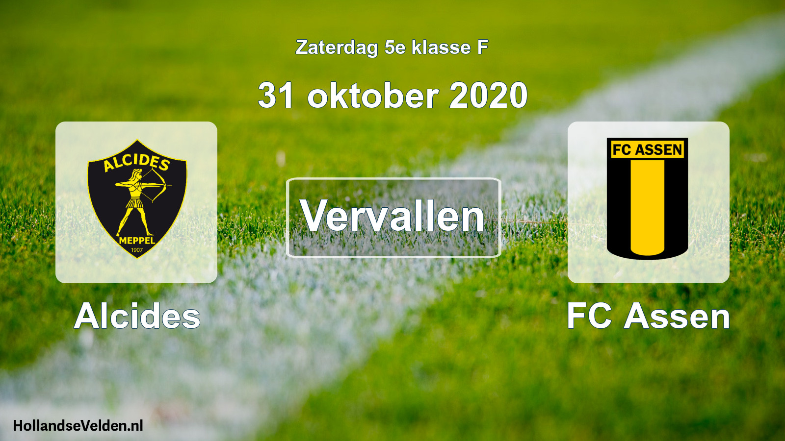 Scheduled Match: Alcides - FC Assen (31 October 2020)