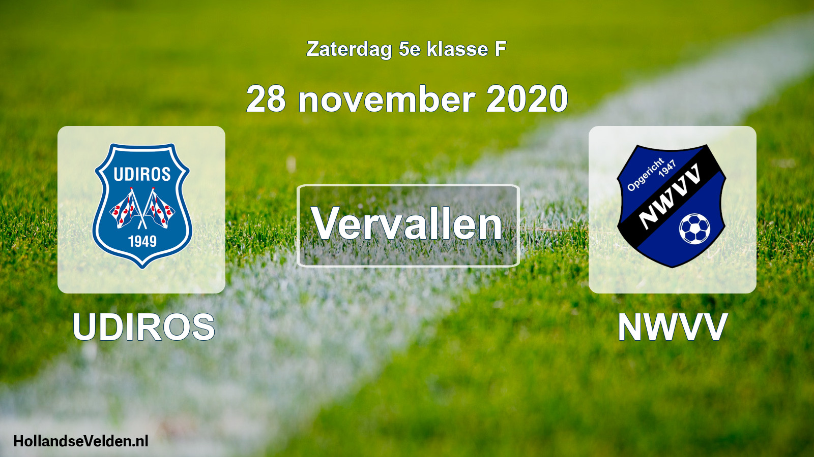 Scheduled Match: UDIROS - NWVV (28 November 2020)