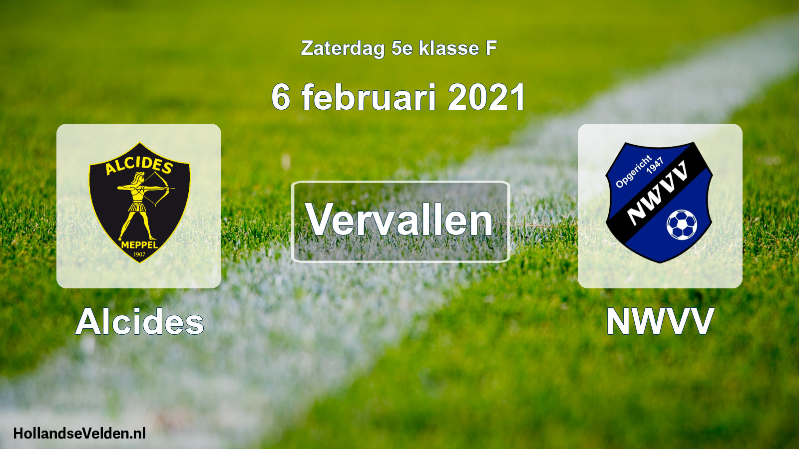Scheduled Match: Alcides - NWVV (6 February 2021)