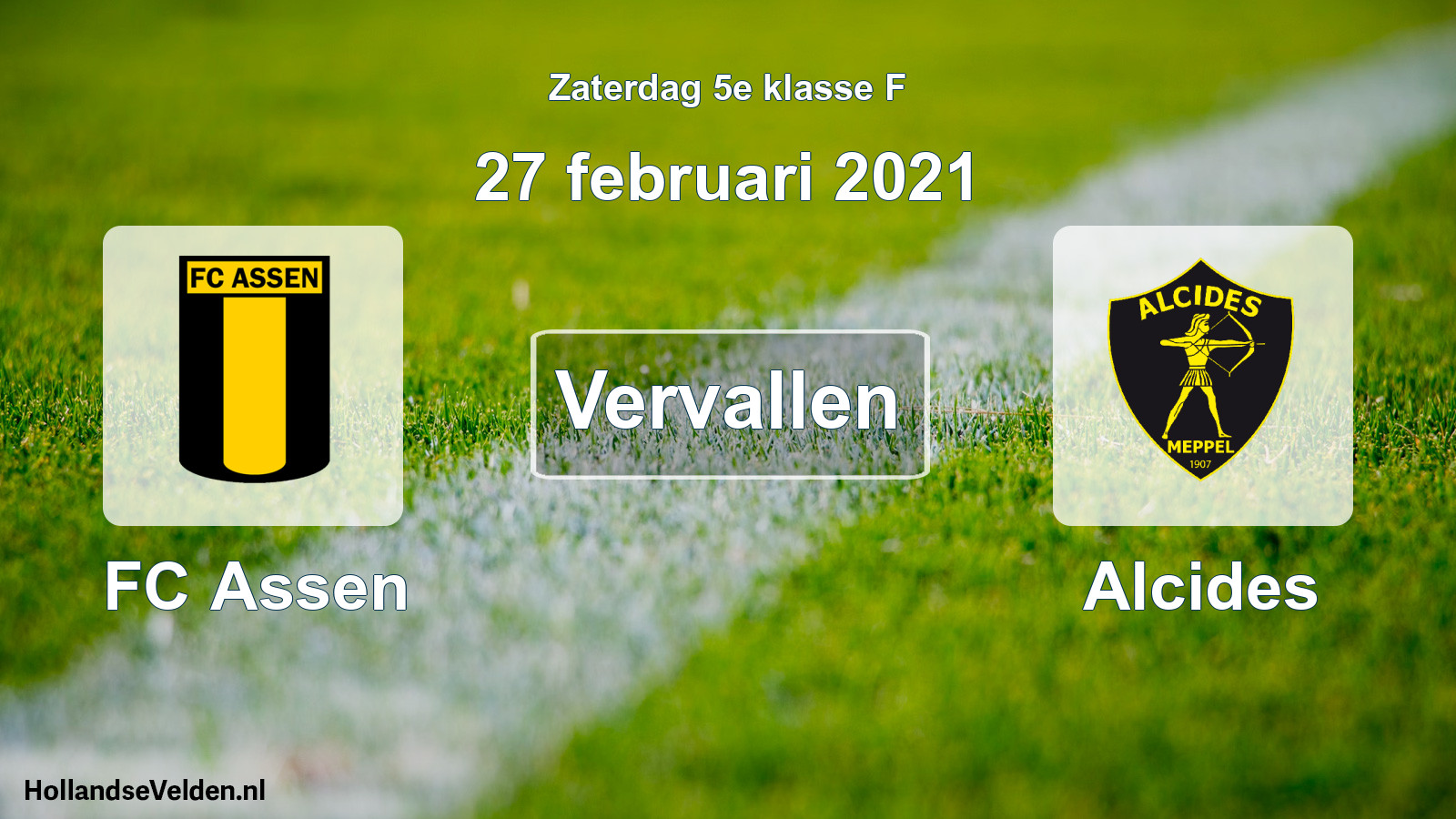 Scheduled Match: FC Assen - Alcides (27 February 2021)