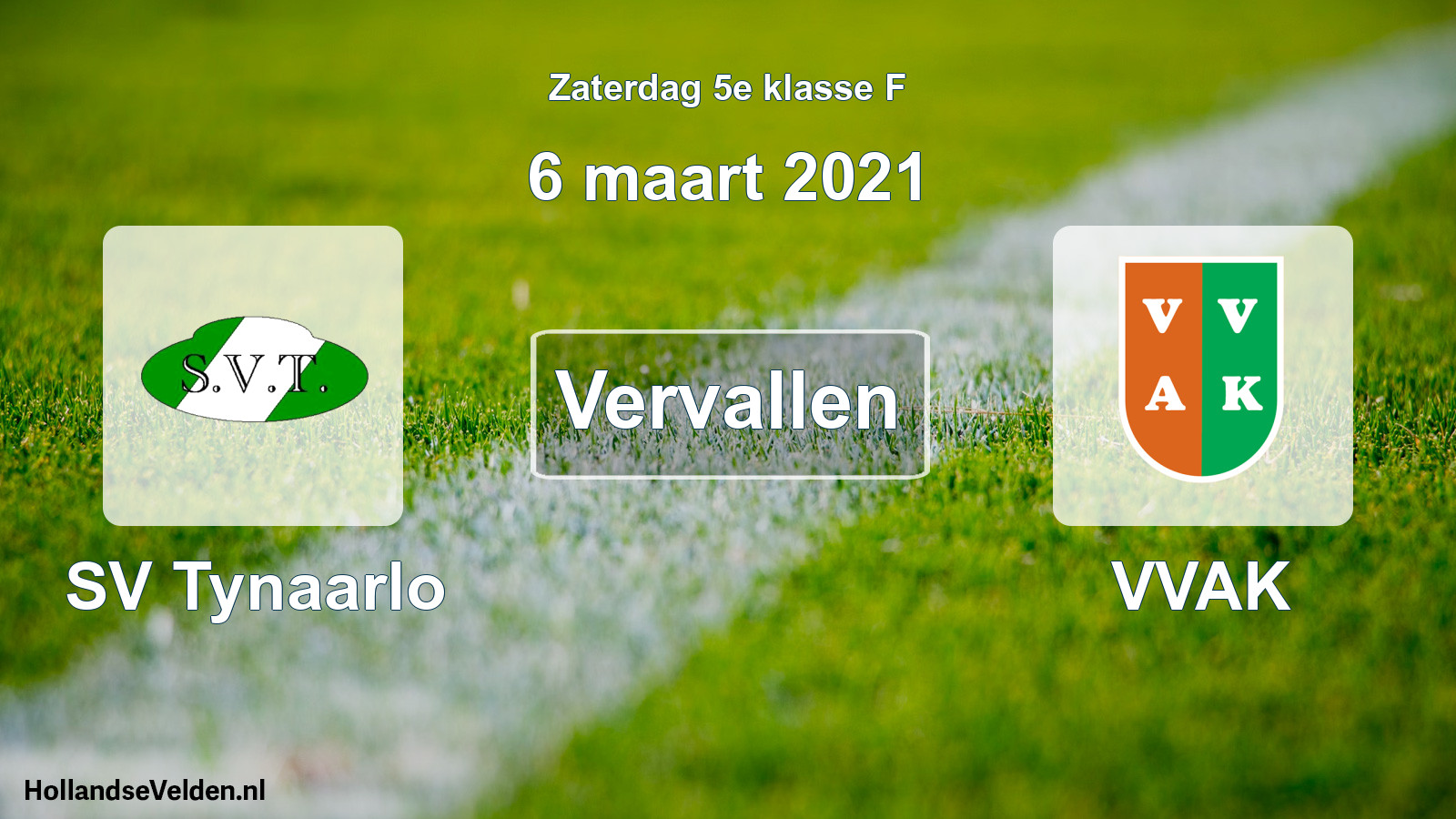 Scheduled Match: SV Tynaarlo - VVAK (6 March 2021)