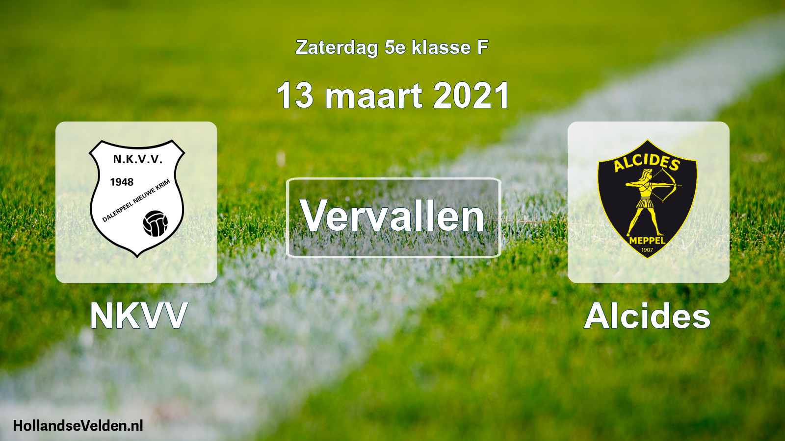 Scheduled Match: NKVV - Alcides (13 March 2021)