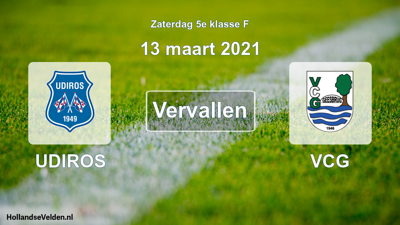 Scheduled Match: UDIROS - VCG (13 March 2021)