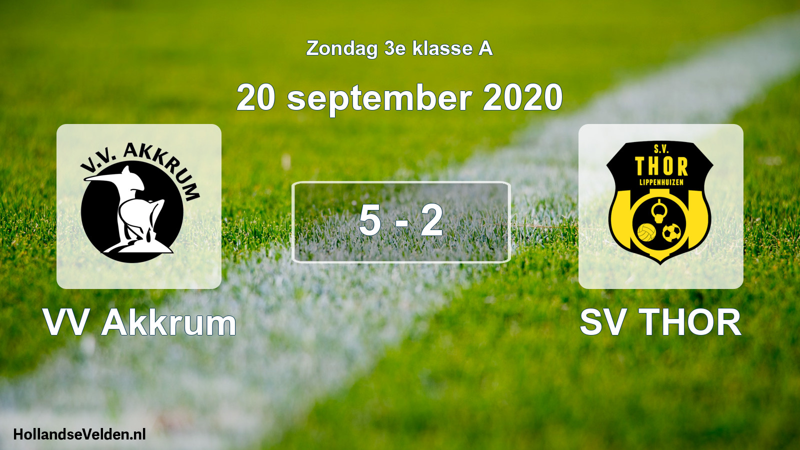 Total number of matches played: VV Akkrum - SV THOR 5 - 2 (20 September 2020)