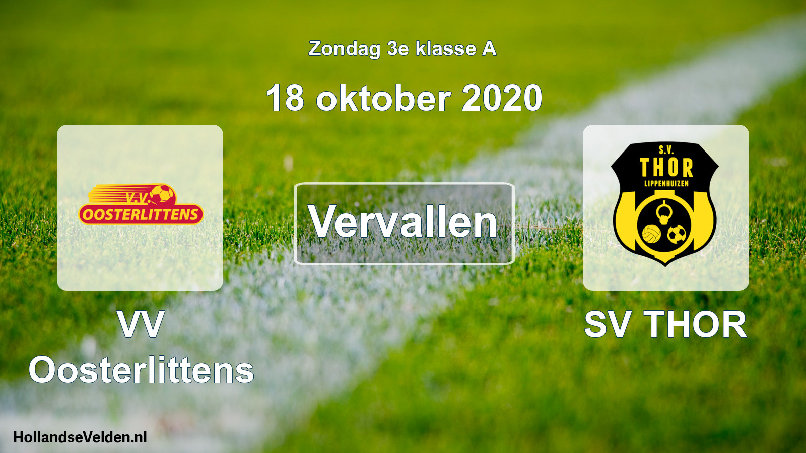 Scheduled Match: VV Oosterlittens - SV THOR (18 October 2020)
