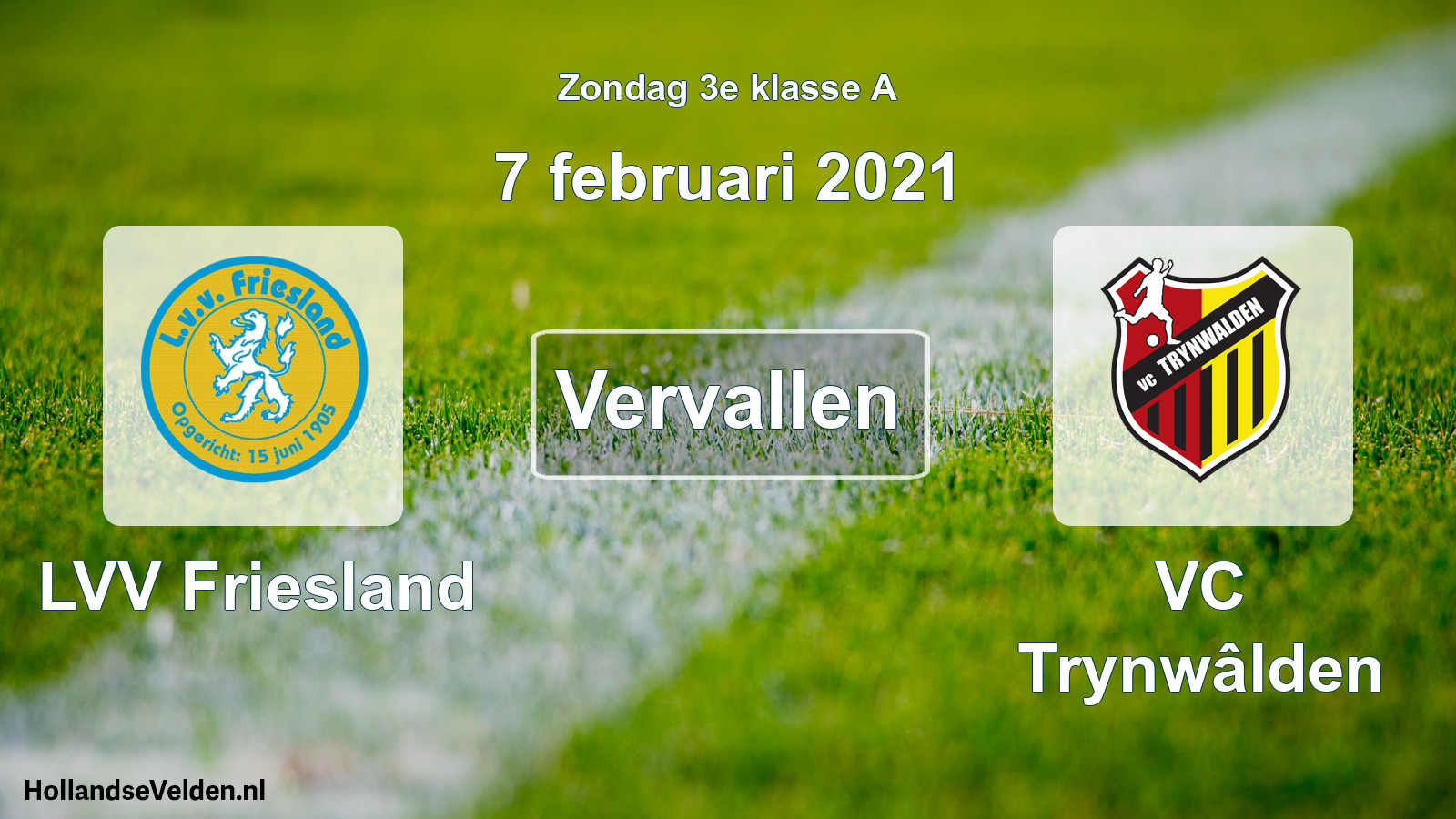 Scheduled Match: LVV Friesland - VC Trynwâlden (7 February 2021)