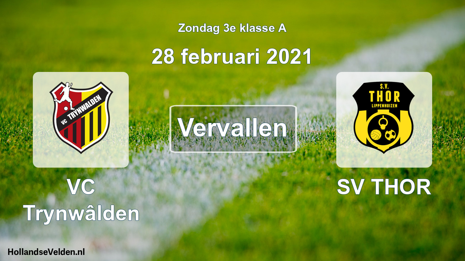 Scheduled Match: VC Trynwâlden - SV THOR (28 February 2021)