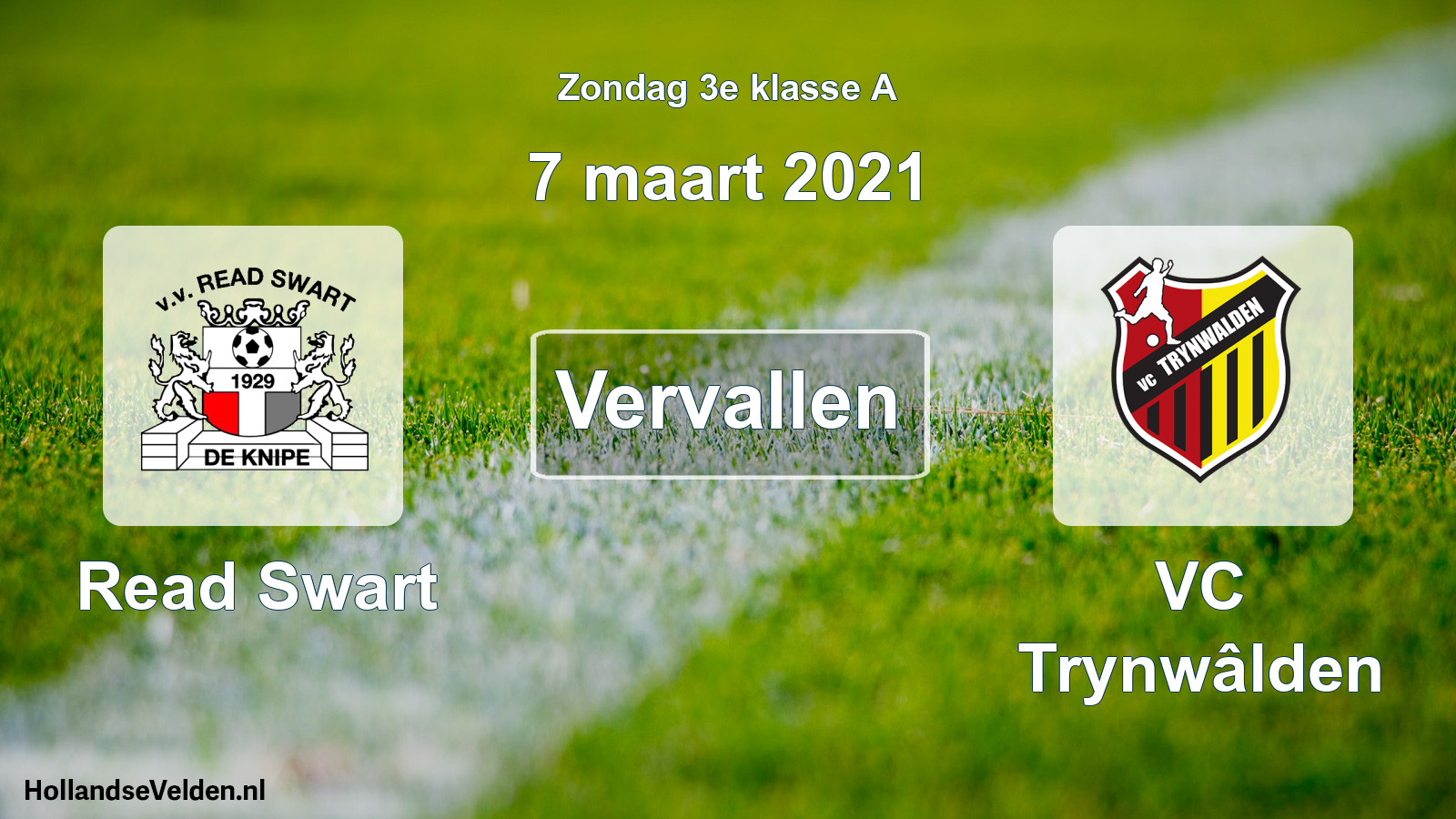 Scheduled Match: Read Swart - VC Trynwâlden (7 March 2021)
