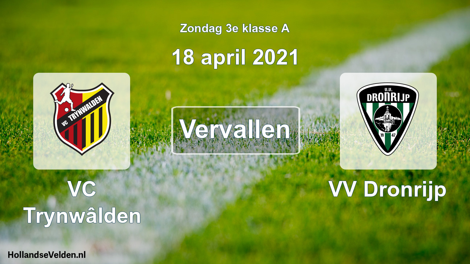 Scheduled Match: VC Trynwâlden - VV Dronrijp (18 April 2021)