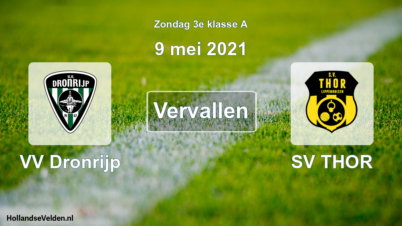 Scheduled Match: VV Dronrijp - SV THOR (9 May 2021)