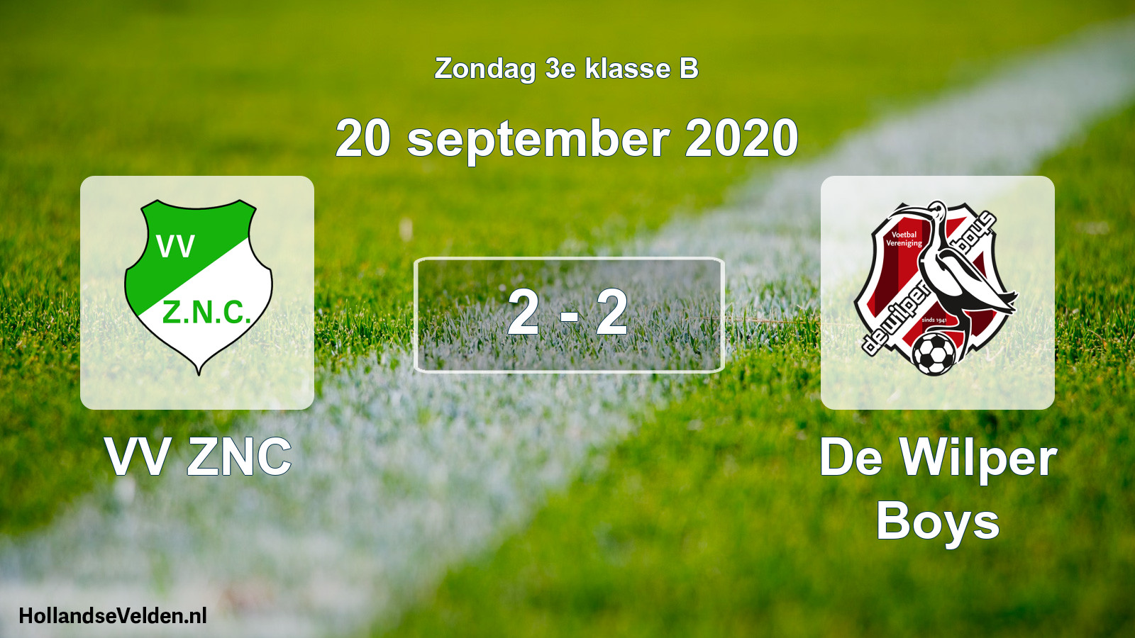 Total number of matches played: VV ZNC - De Wilper Boys 2 - 2 (20 September 2020)