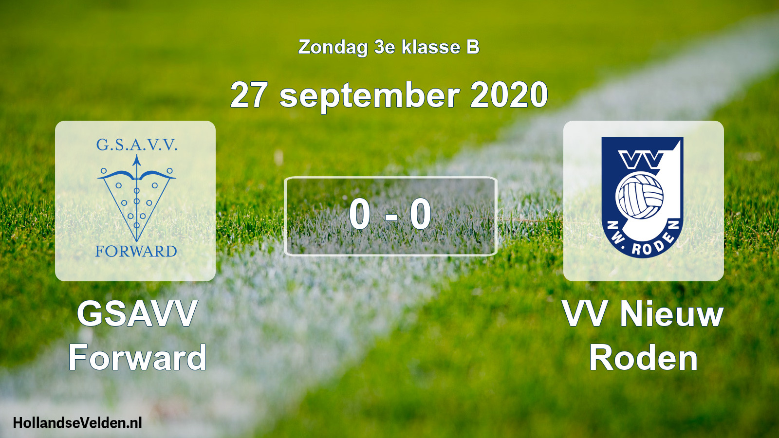 Total number of matches played: GSAVV Forward - VV Nieuw Roden 0 - 0 (27 September 2020)