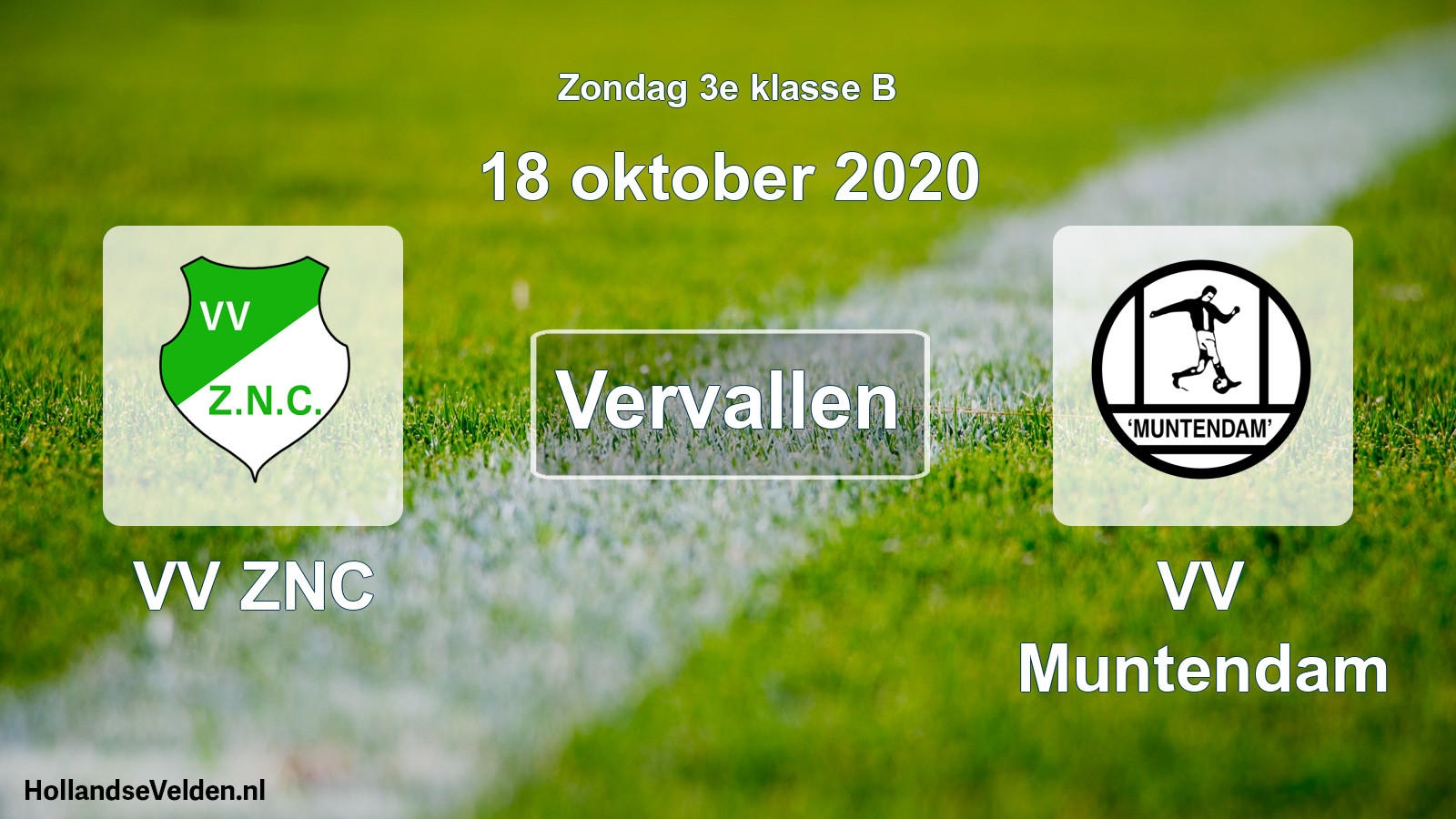 Scheduled Match: VV ZNC - VV Muntendam (18 October 2020)