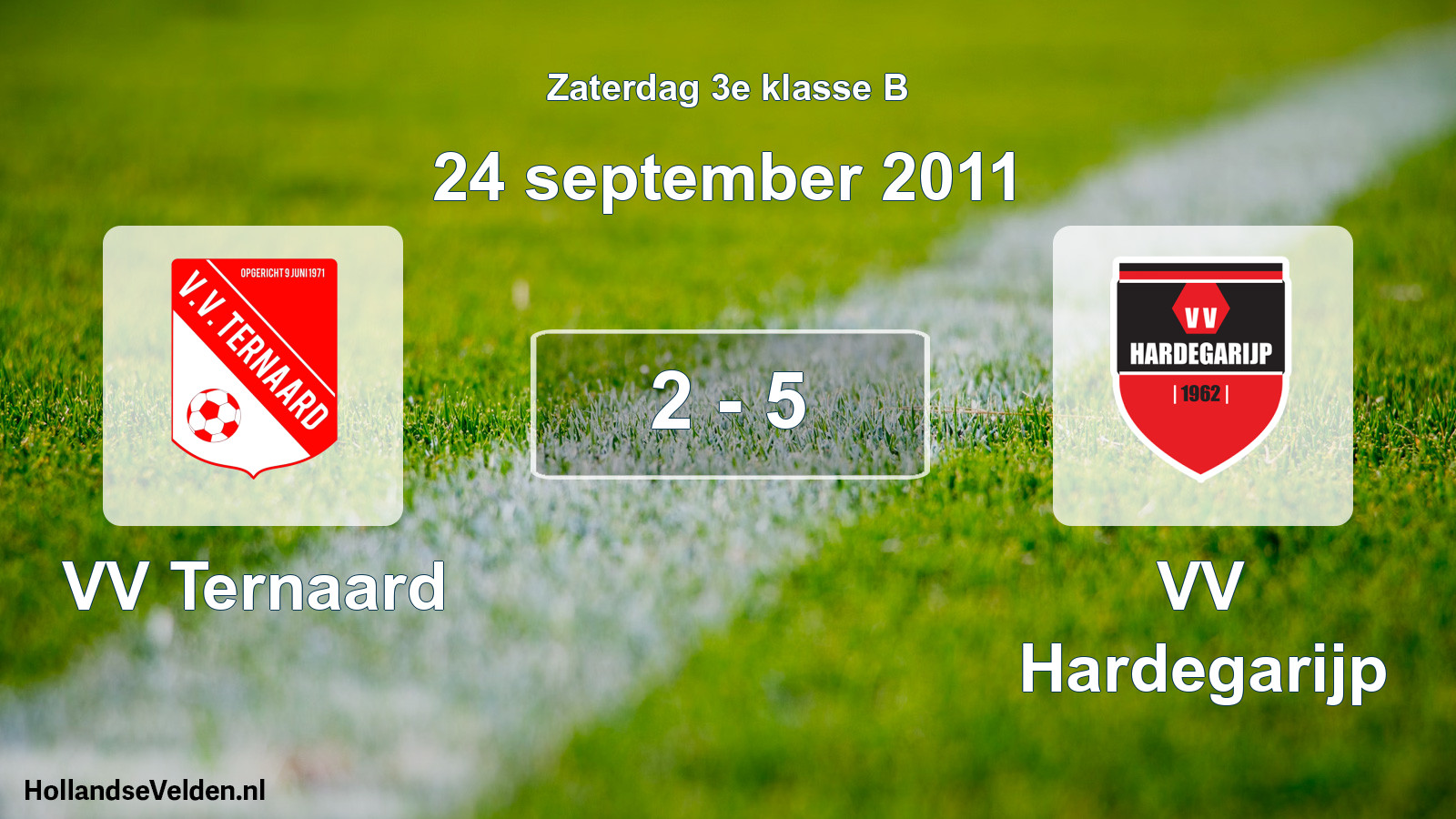 Total number of matches played: VV Ternaard - VV Hardegarijp 2 - 5 (24 September 2011)