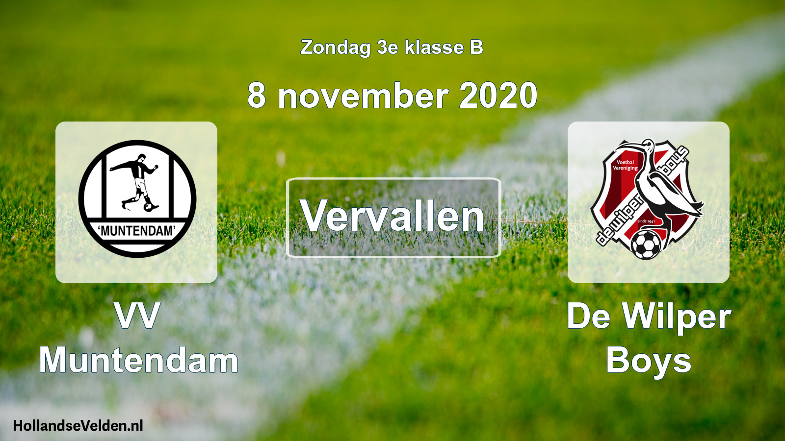 Scheduled Match: VV Muntendam - De Wilper Boys (8 November 2020)