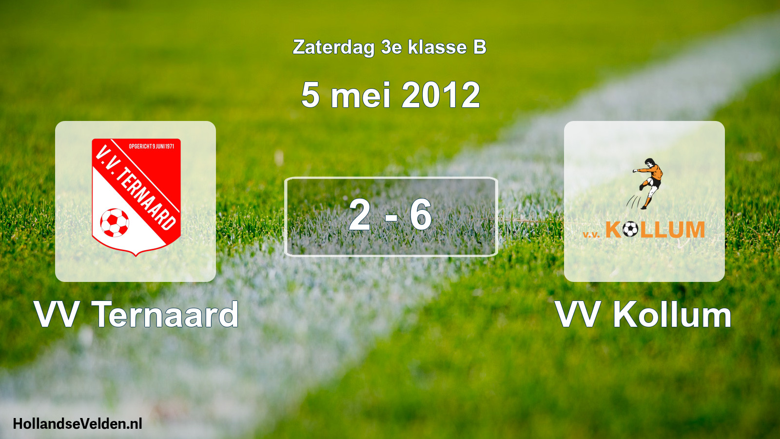 Total number of matches played: VV Ternaard - VV Kollum 2 - 6 (5 May 2012)