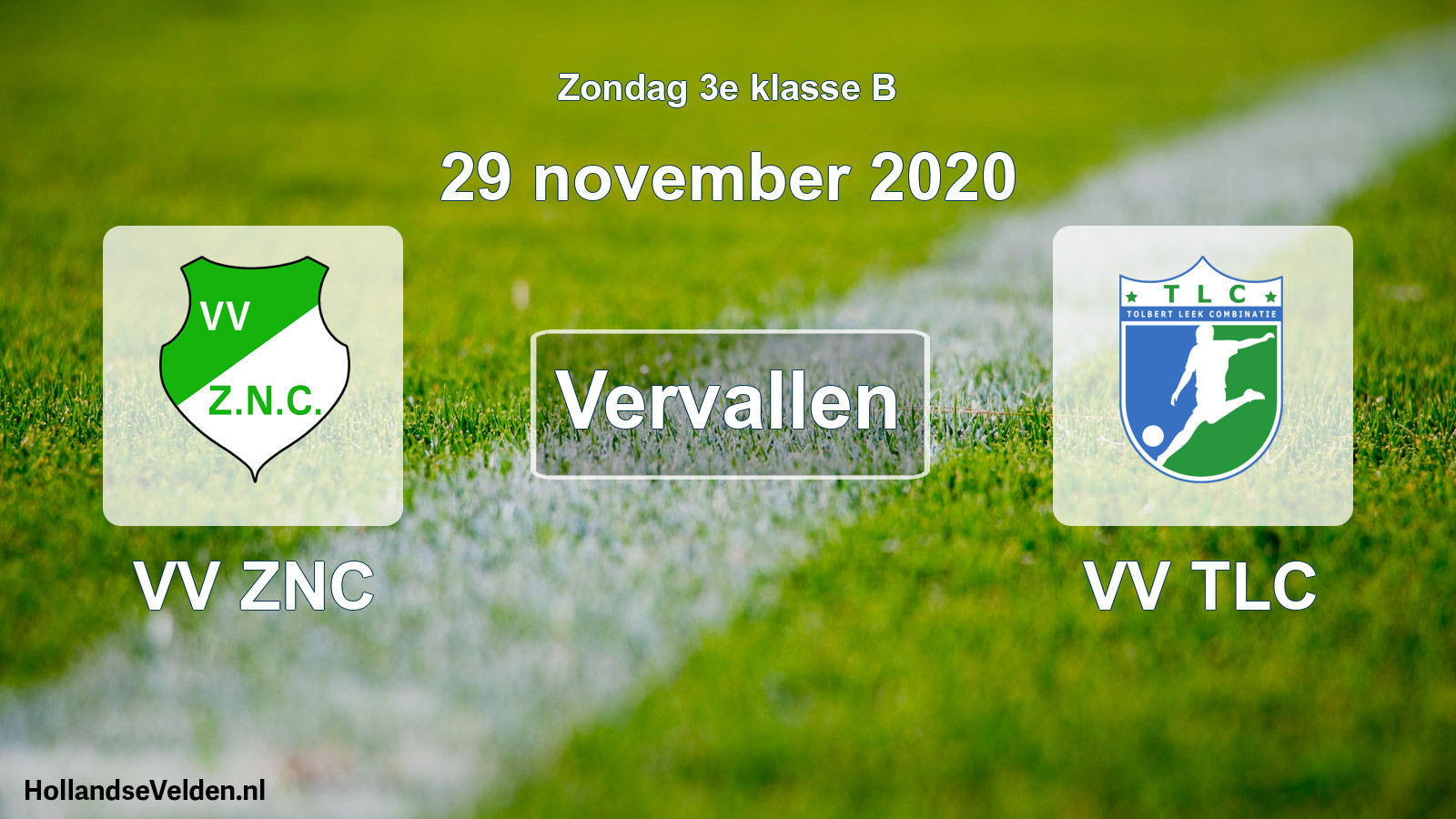 Scheduled Match: VV ZNC - VV TLC (29 November 2020)