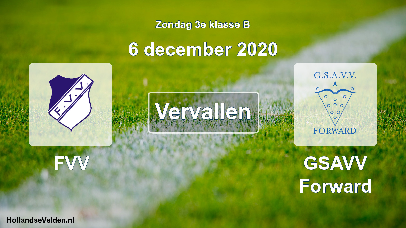 Scheduled Match: FVV - GSAVV Forward (6 December 2020)
