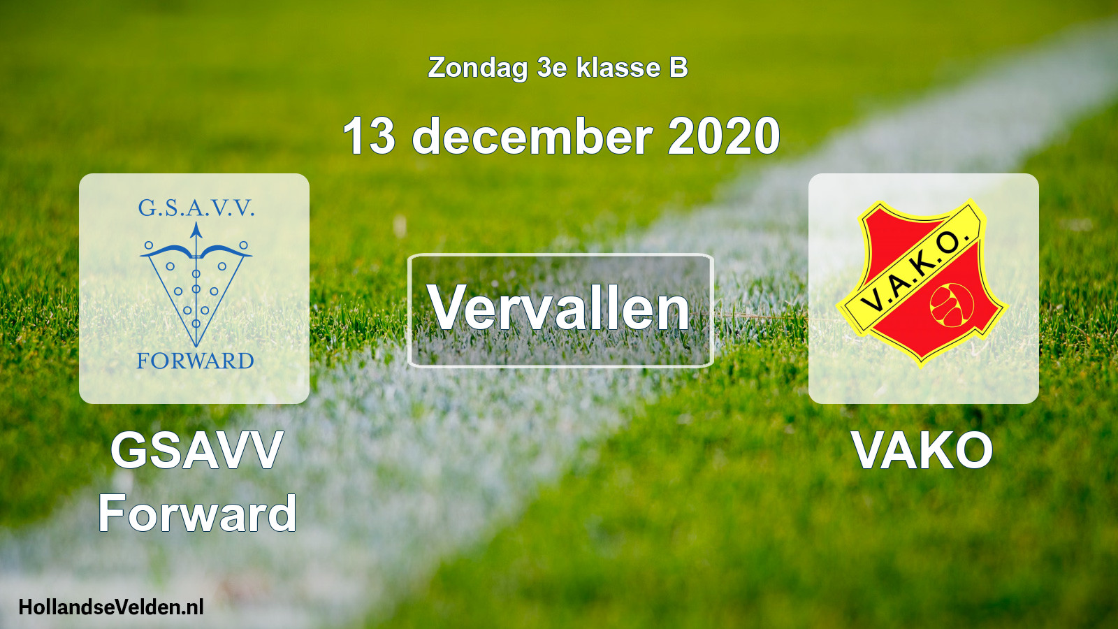 Scheduled Match: GSAVV Forward - VAKO (13 December 2020)