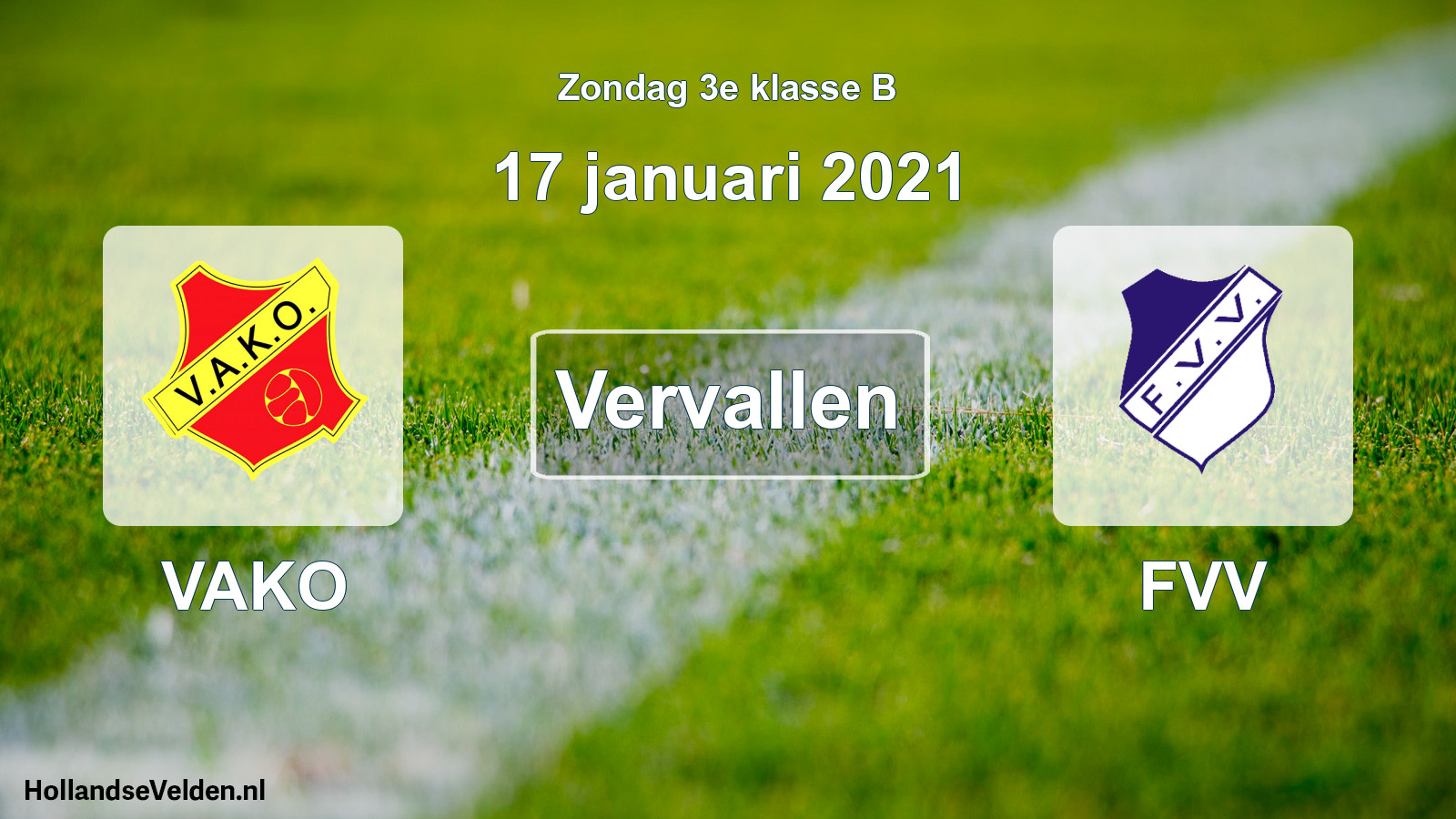 Scheduled Match: VAKO - FVV (17 January 2021)