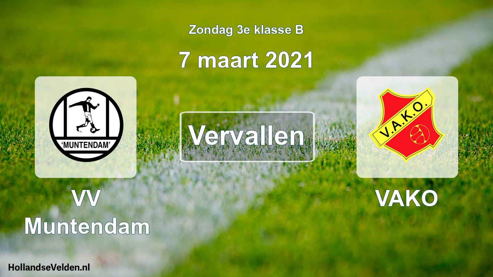 Scheduled Match: VV Muntendam - VAKO (7 March 2021)