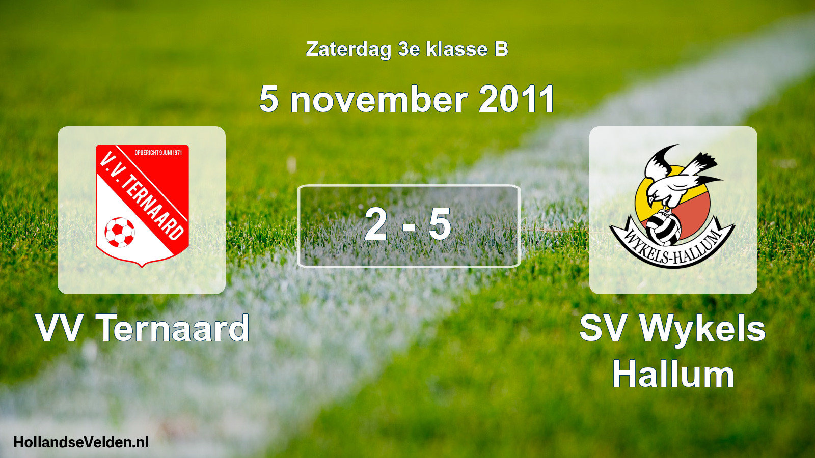 Total number of matches played: VV Ternaard - SV Wykels Hallum 2 - 5 (5 November 2011)
